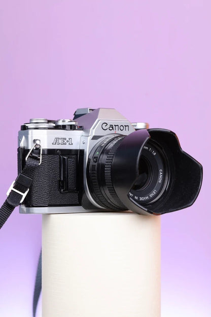 Canon AE-1 w/ Canon FD 50mm f1.8 lens