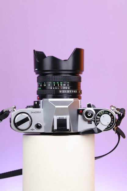 Canon AE-1 w/ Canon FD 50mm f1.8 lens
